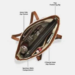 Lavie White Printed Large Tote Handbag image 4