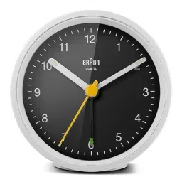 Braun White & Black Plastic BC12 Classic Analog Alarm Clock-image-7