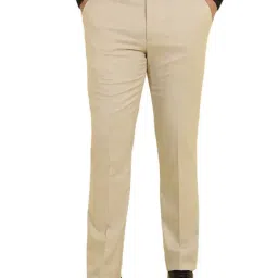 Allen Solly Beige Slim fit Solid Trousers-picture-48