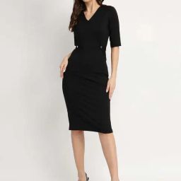 Fablestreet Black Fitted Dress-picture-30