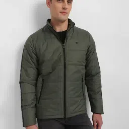 Allen Solly Forest Green Regular Fit Quilted Jacket image 3