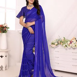 moda rapido ANAND SAREES Striped Satin Saree-picture-13