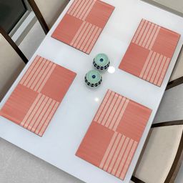 HOKIPO Set Of 4 Striped Washable Table Placemats-picture-6