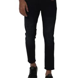 Mufti Dark Blue Slim Fit Lightly Washed Jeans-picture-9