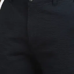 SELECTED HOMME Dark Navy Regular Fit Textured Chino Shorts image 4