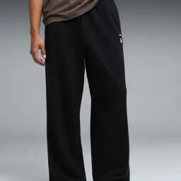 Puma Black Cotton Oversized Printed Trackpants-picture-21