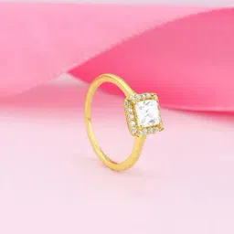 GIVA 925 Sterling Silver Golden Ring for Women-image-56