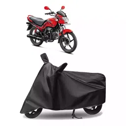 Auto Pearl Polyester Two Wheeler Cover for Hero Passion Pro (Grey)-picture-24