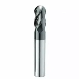MIRANDA TOOLS Solid Carbide Ball Nose End Mill 4 Flute ALTIN Coated, Diameter 3 mm, Overall Length 38 mm and Flute Length 9 mm image 2
