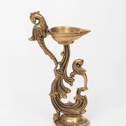 Fabindia Mehnoor Metal Textured Tall Diya-image-59