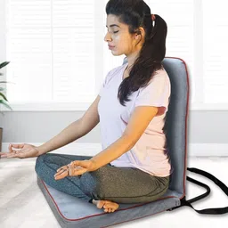 Kawachi Grey Square Velvet Chair Pad image 3