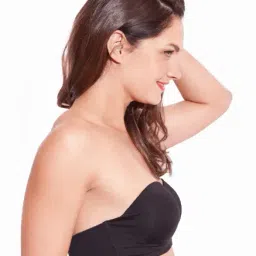 Enamor Black Under Wired Padded Bandeau Bra image 3