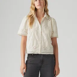 levi's Women's Schiffli Spread Collar Shirt image 1