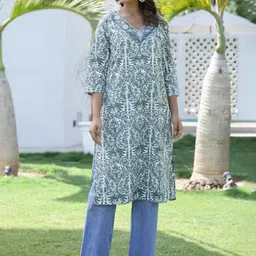 FLAVIA CREATION Printed Pure Cotton Kurta image 1