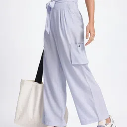 glitchez Women Street Casuals Cargo-Style Tie-Up Waist Trousers-image-22