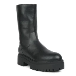 London Rag Black Lug Sole Boots image 1