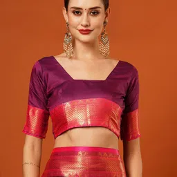 VILLAGIUS Zari Pure Silk Banarasi Saree image 4