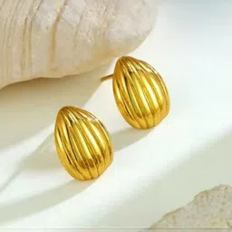 DressBerry Stainless Steel 18K Gold-Plated Anti-Tarnish Teardrop Shaped Studs-picture-26