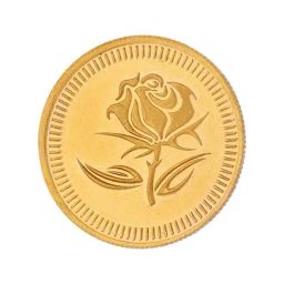 Sri Jagdamba Pearls Rose 24k (999) 5gm Gold Coin-picture-5