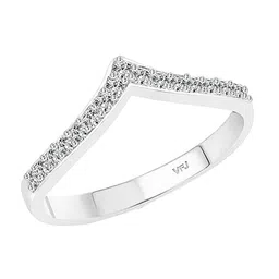 Vighnaharta Rhodium-Plated CZ-Stone Studded V-Shaped Finger Ring-picture-31