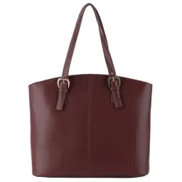 Toteteca Brown Solid Medium Tote Handbag-image-38