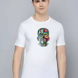 KAIDO Graphic Printed Round Neck Cotton T-shirt-picture-28