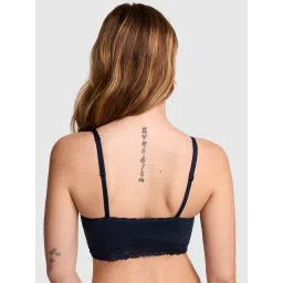 victoria's secret intimates Victoria's Secret Pink Bralettes And Bra Tops Cotton Dorm Lightly Lined Bralette Blue image 2