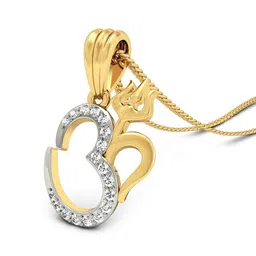 rasav 925 Sterling Silver Gold Plated Traimbakeshwar Pendant for Men & Women With Cable Chain | Pure Silver Religious Locket for Good Health & Wealth image 3