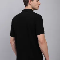 LUX PARKER Men Pack of 2 Solid Polo Collar Cotton T-shirts image 2