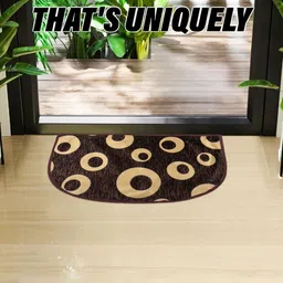 Aura Brown & Beige 3 Pieces Woolen Anti-Skid Doormats image 5