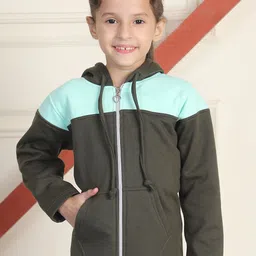 MINI & MING Girls Colourblocked Hooded Sweatshirt-picture-24