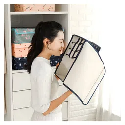 COZY VIBES Clothes Storage Box Foldable Steel Frame Clothes Organizer Storage Box for Wardrobe, Saree, Shirts, and Blankets- PACK OF 1- COLOR MAY VARY-picture-15