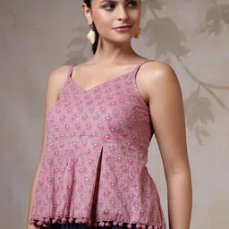 KEIYONA Floral Printed Peplum Top image 3