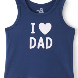 Doodle Poodle 100% Cotton Knit Sleeveless Set of Vests Text & Star Print Pack of 5 - Multicolour image 2