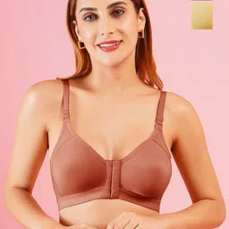 DressBerry Pack of 2 Full Coverage Seamless Non Padded Front Open Everyday Bra-picture-40