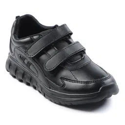 LIBERTY Patch Detailed Double Velcro Closure School Shoes - Black image 4
