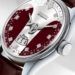 DOUBLERUN Men Embellished Dial & Leather Straps Analogue Watch H05N11024 image 2