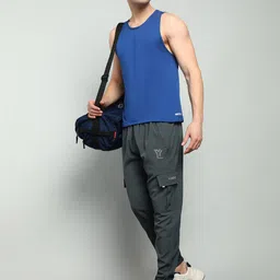 YUNEK Men Mid Rise Cargo Joggers image 5