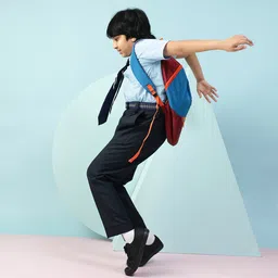 LIBERTY Laced Up Solid School Shoes -Black image 5