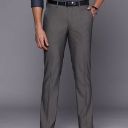 Louis Philippe Men Textured Slim Fit Formal Trousers-picture-42