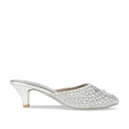 Rocia by Regal Women's Silver Mule Shoes image 1