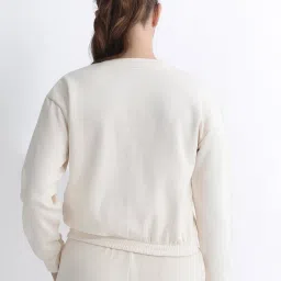 RAREISM Beige Blended Embroidered Long Sleeves Sweatshirt image 2