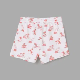 Fame Forever by Lifestyle Kids White & Pink Cotton Printed Shorts image 2