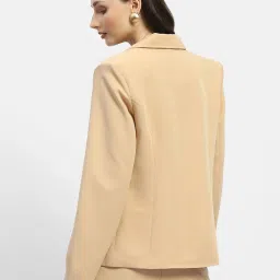 MADAME Beige Regular Fit Blazer image 2