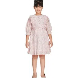 Peppermint Kids Pink & White Printed Dress-picture-28