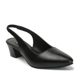 Elle Women's Black Sling Back Sandals image 2