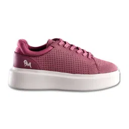 Neemans Women's Pink Chunky Lace Up Sneakers image 3