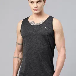 ALCIS Black Anti Static Slim Fit Sleeveless Sports T-Shirt image 1