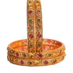 poshify Luxury Gold Plated Pure Brass Bangles 2426-1848 Stylish Traditional Bangle-picture-34