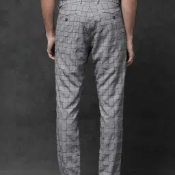 Rare Rabbit Grey Regular Fit Checks Trousers image 2
